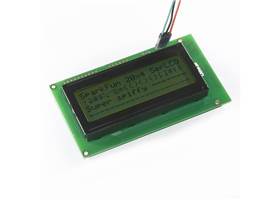Serial Enabled 20x4 LCD - Black on Green 5V (2)